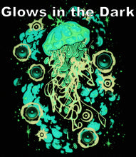 Black Hyph Jelly- Glow in the Dark Tshirt includes FREE MINI BLACK LIGHT