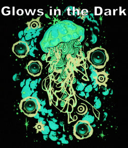 Black Hyph Jelly- Glow in the Dark UNISEX TANK includes FREE MINI BLACK LIGHT