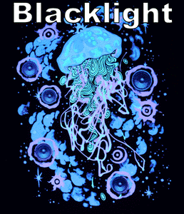 Black Hyph Jelly- Glow in the Dark UNISEX TANK includes FREE MINI BLACK LIGHT