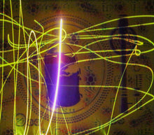 Biggie Turntable Glow in the Dark Original Canvas 11x14" INCLUDES (2) FREE Purple Laser Pointer w/ Starry Tip