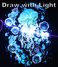 Jelly Fish Glow in the Dark CROP TOP HOODIE Black includes FREE MINI BLACK LIGHT