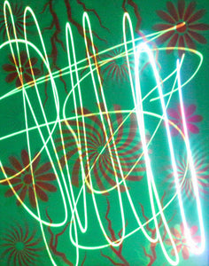 Electric Daisy Go Hyphy Glow in the Dark Original Canvas 11x14" INCLUDES (2) FREE Purple Laser Pointer w/ Starry Tip