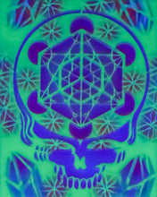 Stealie-2 Small Glow in the Dark Original Canvas 8x10" INCLUDES (1) FREE Purple Laser Pointer w/ Starry Tip