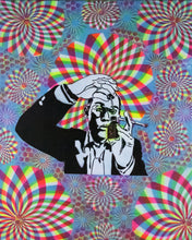 Fear and Loathing Large Glow in the Dark Original Canvas 16x20" INCLUDES (4) FREE Purple Laser Pointer