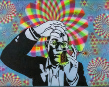 Fear and Loathing 1 Glow in the Dark Original Canvas 11x14" INCLUDES (2) FREE Purple Laser Pointer w/ Starry Tip