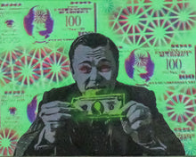 Wolf of Wall Street Glow in the Dark Original Canvas 11x14" INCLUDES (2) FREE Purple Laser Pointer w/ Starry Tip