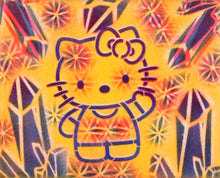Hyphy Kitty Small Glow in the Dark Original Canvas 8x10" INCLUDES (1) FREE Purple Laser Pointer w/ Starry Tip