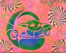 The Child Small Glow in the Dark Original Canvas 8x10" INCLUDES (1) FREE Purple Laser Pointer w/ Starry Tip