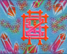 G'wald 3 Small Glow in the Dark Original Canvas 8x10" INCLUDES (1) FREE Purple Laser Pointer w/ Starry Tip