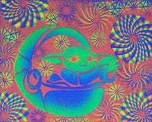 The Child Small Glow in the Dark Original Canvas 8x10" INCLUDES (1) FREE Purple Laser Pointer w/ Starry Tip