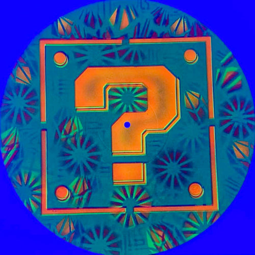 Question Box Glow in the Dark Up-cycled Vinyl Records 12x12