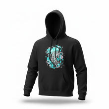 Jelly Fish Glow in the Dark MENS HOODIE Black includes FREE MINI BLACK LIGHT