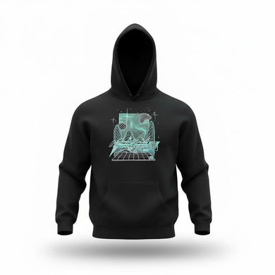 Drik The Villain Glow in the Dark MENS HOODIE Black includes FREE MINI BLACK LIGHT