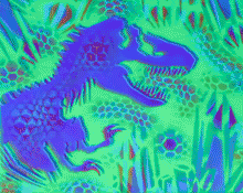 Dino1 Glow in the Dark Original Canvas 8x10" INCLUDES (1) FREE Purple Laser Pointer w/ Starry Tip