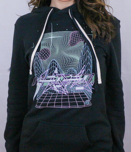 Drik The Villain Glow in the Dark DRESS HOODIE Black includes FREE MINI BLACK LIGHT