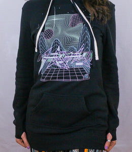 Drik The Villain Glow in the Dark DRESS HOODIE Black includes FREE MINI BLACK LIGHT