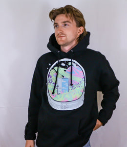 Deep Space Hyph- Glow in the Dark MENS HOODIE includes FREE MINI BLACK LIGHT