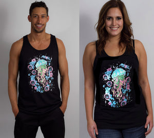 Black Hyph Jelly- Glow in the Dark UNISEX TANK includes FREE MINI BLACK LIGHT