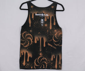 Bleach Art One of a Kind Wearable Art Small Unisex Tank w/ Free Black Light