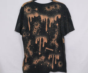 Bleach Art One of a Kind Wearable Art Large TShirt w/ Free Black Light