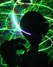 Hyphy Alien-2 Glow in the Dark Original Canvas 8x10" INCLUDES (1) FREE Purple Laser Pointer w/ Starry Tip