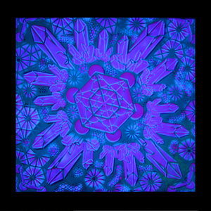 Hyphy Bandana Green MetaTrons Cube- Inside corner GLOWS includes FREE Mini Black Light