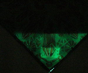 Hyphy Bandana Green MetaTrons Cube- Inside corner GLOWS includes FREE Mini Black Light