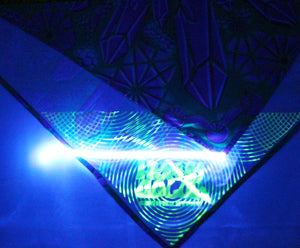 Hyphy Bandana Green MetaTrons Cube- Inside corner GLOWS includes FREE Mini Black Light