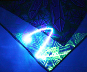 Hyphy Bandana Green MetaTrons Cube- Inside corner GLOWS includes FREE Mini Black Light