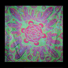 Hyphy Bandana Green MetaTrons Cube- Inside corner GLOWS includes FREE Mini Black Light