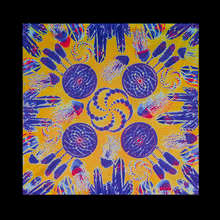 Matching Set UV REACTIVE Orange Bandana/Clack Fan SAVE $10 includes (2) Free Black Lights