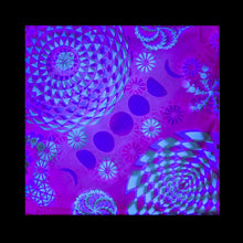 Hyphy Bandana Pink- Moon Phases- Inside corner GLOWS includes FREE Mini Black Light