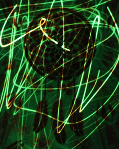 Hyphy Dream Catcher Glow in the Dark Original Canvas 8x10" INCLUDES (1) FREE Purple Laser Pointer w/ Starry Tip
