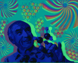 Hyphy Hoffman Glow in the Dark Original Canvas 8x10" INCLUDES (1) FREE Purple Laser Pointer w/ Starry Tip