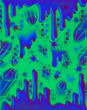 Hyphy Drip-5 Glow in the Dark Original Canvas 16x20" INCLUDES (4) FREE Purple Laser Pointer