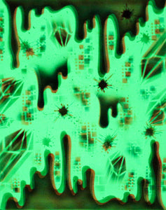Hyphy Drip-5 Glow in the Dark Original Canvas 16x20" INCLUDES (4) FREE Purple Laser Pointer