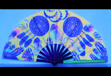 Hyphy UV Reactive Clack Fans Orange- I Dream of Jellies w/ GLOW IN THE DARK STICKER includes FREE Mini Black light