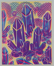 Glow in the Dark Art Print #6 Hyphy Crystals 12x15" includes free mini black light!!