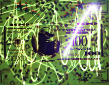 Hyphy Biggie Hundo Glow in the Dark Original Canvas 16x20" INCLUDES (4) FREE Purple Laser Pointer