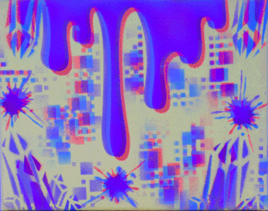 Hyphy Drip Glow in the Dark Original Canvas 8x10