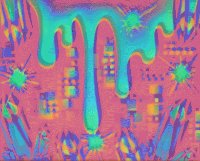 Hyphy Drip2 Glow in the Dark Original Canvas 8x10