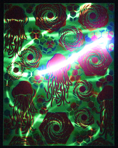 Glow in the Dark Art Print #5 Hyphy Jellies 2 SIZES includes free mini black light!!
