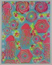Glow in the Dark Art Print #5 Hyphy Jellies 2 SIZES includes free mini black light!!