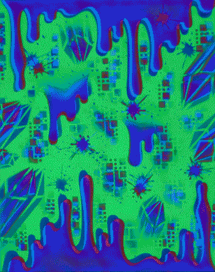 Hyphy Drip-5 Glow in the Dark Original Canvas 16x20