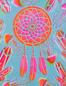 Hyphy Dreams of Jellies Glow in the Dark Original Canvas 11x14" INCLUDES (2) FREE Purple Laser Pointer w/ Starry Tip