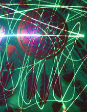 Hyphy Dreams of Jellies Glow in the Dark Original Canvas 11x14" INCLUDES (2) FREE Purple Laser Pointer w/ Starry Tip