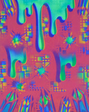 Hyphy Drip-4 Glow in the Dark Original Canvas 11x14" INCLUDES (2) FREE Purple Laser Pointer w/ Starry Tip