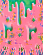 Hyphy Drip-4 Glow in the Dark Original Canvas 11x14" INCLUDES (2) FREE Purple Laser Pointer w/ Starry Tip