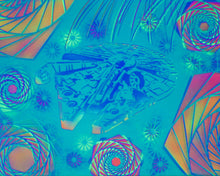 Hyphy Falcon-2 Glow in the Dark Original Canvas 11x14" INCLUDES (2) FREE Purple Laser Pointer w/ Starry Tip