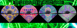 Matching Set UV REACTIVE GREEN Bandana/Clack Fan SAVE $10 includes (2) Free Black Lights